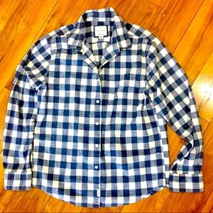 AEO American Eagle blue checkered lumberjack shirt top - super soft style